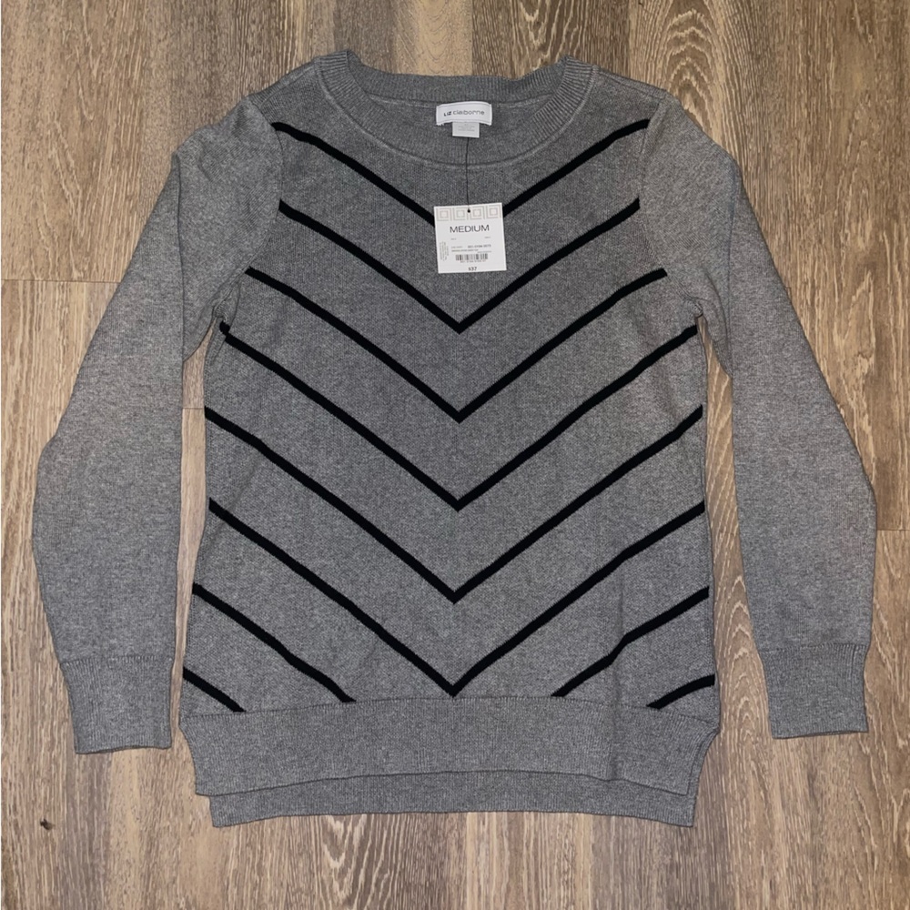 Liz Claiborne Women’s Sweater | Grey Size Medium